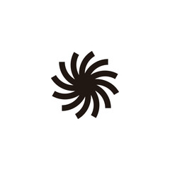 Abstract, ribbon geometric symbol simple logo vector