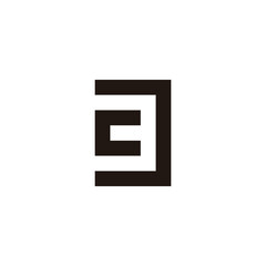 Letter c3 square geometric symbol simple logo vector