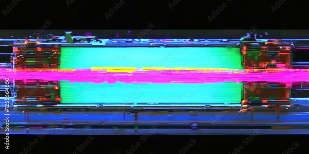 Aufkleber glitch effect overlays, digital distortion textures,digital glitch transition with distorted effect