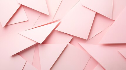 Obraz premium Abstract Pink Paper Geometric Shapes Background