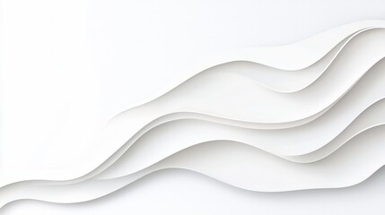 Abstract White Waves on Soft Background Design for Modern Minimalist Aesthetic Projects