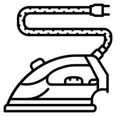 iron vector icon. home appliance icon line style. perfect use for logo, presentation, website, and more. modern icon design outline style
