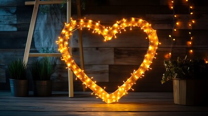 Obraz premium Frame and İllustrations for Valentine Day