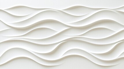 Obraz premium Abstract White Waves Background with Elegant Curves and Soft Textures for Art and Design
