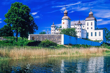 L&auml;ck&ouml; castle an old baroque castle by the lake v&auml;nern in Sweden
