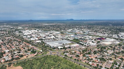Fototapeta premium Broadhurst industrial area in Gaborone, Botswana, Africa