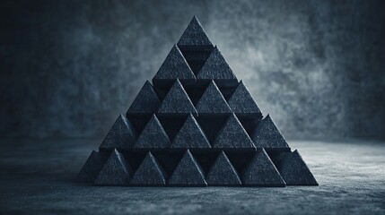 Pyramid Fractal Dark Background
