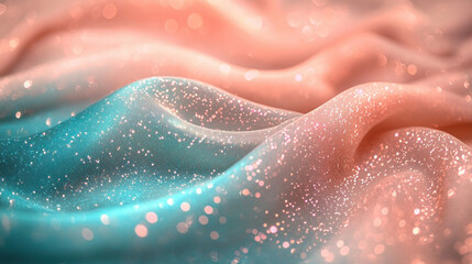 Fototapeta premium Shimmering pastel fabric background with glitter for design or wallpaper