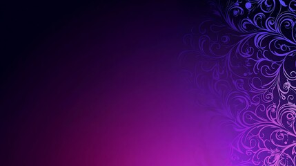 Purple Gradient Background With Floral Design