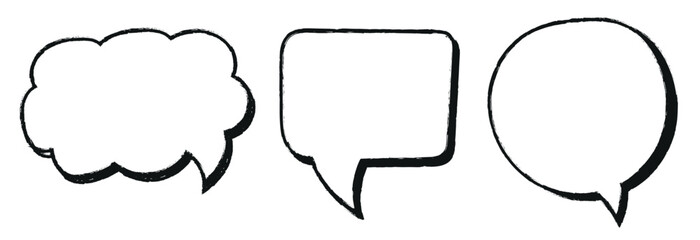 Fototapeta premium Speech bubble, speech balloon, chat bubble line art icon for apps and websites