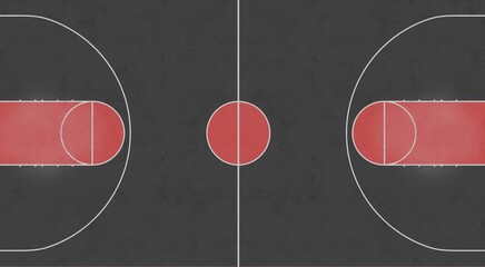 Basketball court top view. Basketball arena background. © adobedesigner