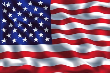 Fototapeta premium American flag fluttering proudly