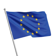european union flag 3d realistic