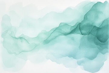 Obraz premium Soft flowing shapes create serene atmosphere with calming turquo