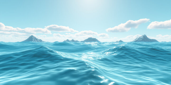 blue sea and sky,water sky clouds and sunny backdrop