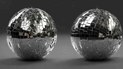 Vibrant Silver Disco Mirror Ball Reflecting Colorful Lights