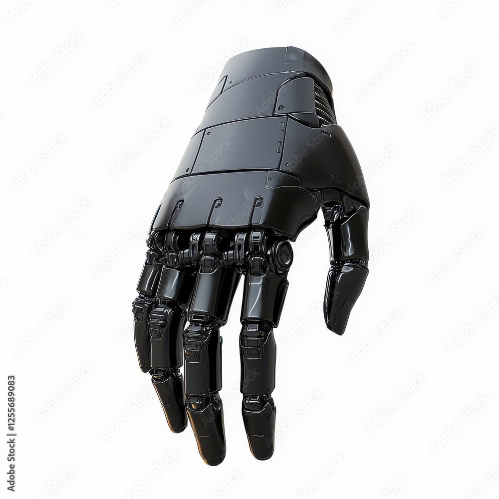 Poster predictive healthcare concept. robotic hand showcasing advanced technology and design elements.