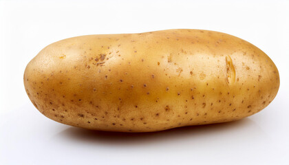 russet potato on white