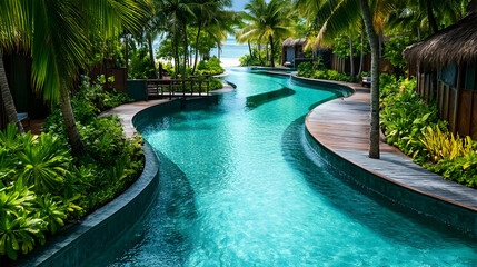 Luxury Tropical Resort with Infinity Pool and Beachfront Villas