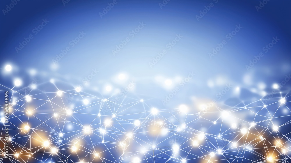 Poster innovative data connectivity global network abstract art digital environment wide angle technology c
