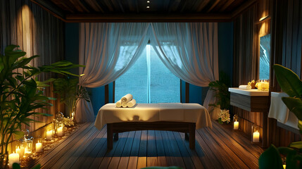 Spa Relaxation: Serene Massage Room Interior Design