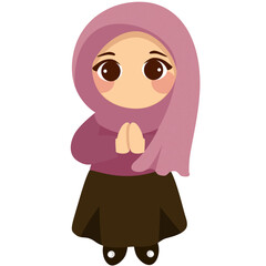girl in pink dress and hijab