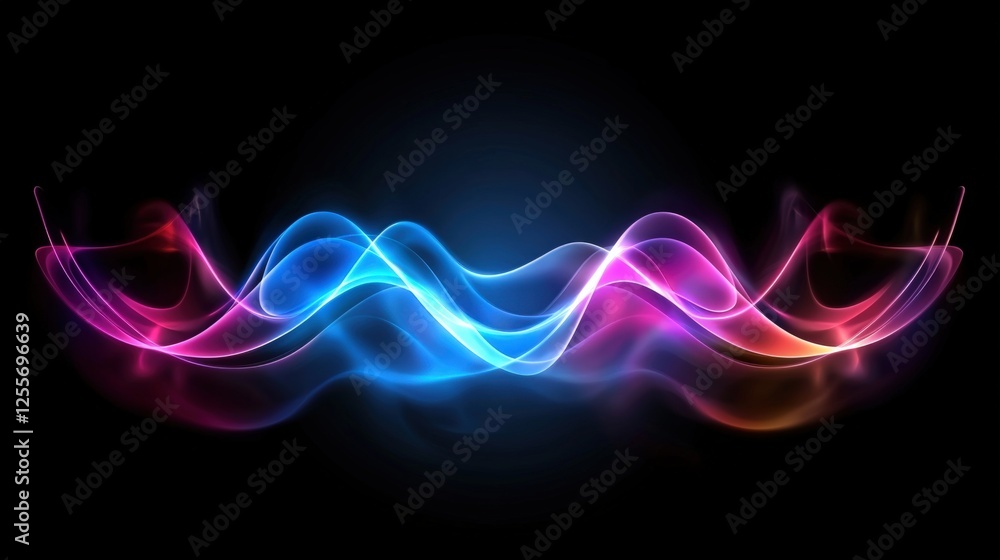 Poster dynamic colorful waves abstract art creative graphics digital environment vibrant viewpoint energy c