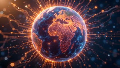 Obraz premium Global network connections