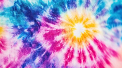 Abstract textured spiral folded rainbow colorful tie dye textured background. Colorful tie dye pattern abstract background.