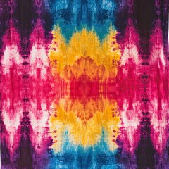 Fototapeta premium Abstract textured spiral folded rainbow colorful tie dye textured background. Colorful tie dye pattern abstract background.