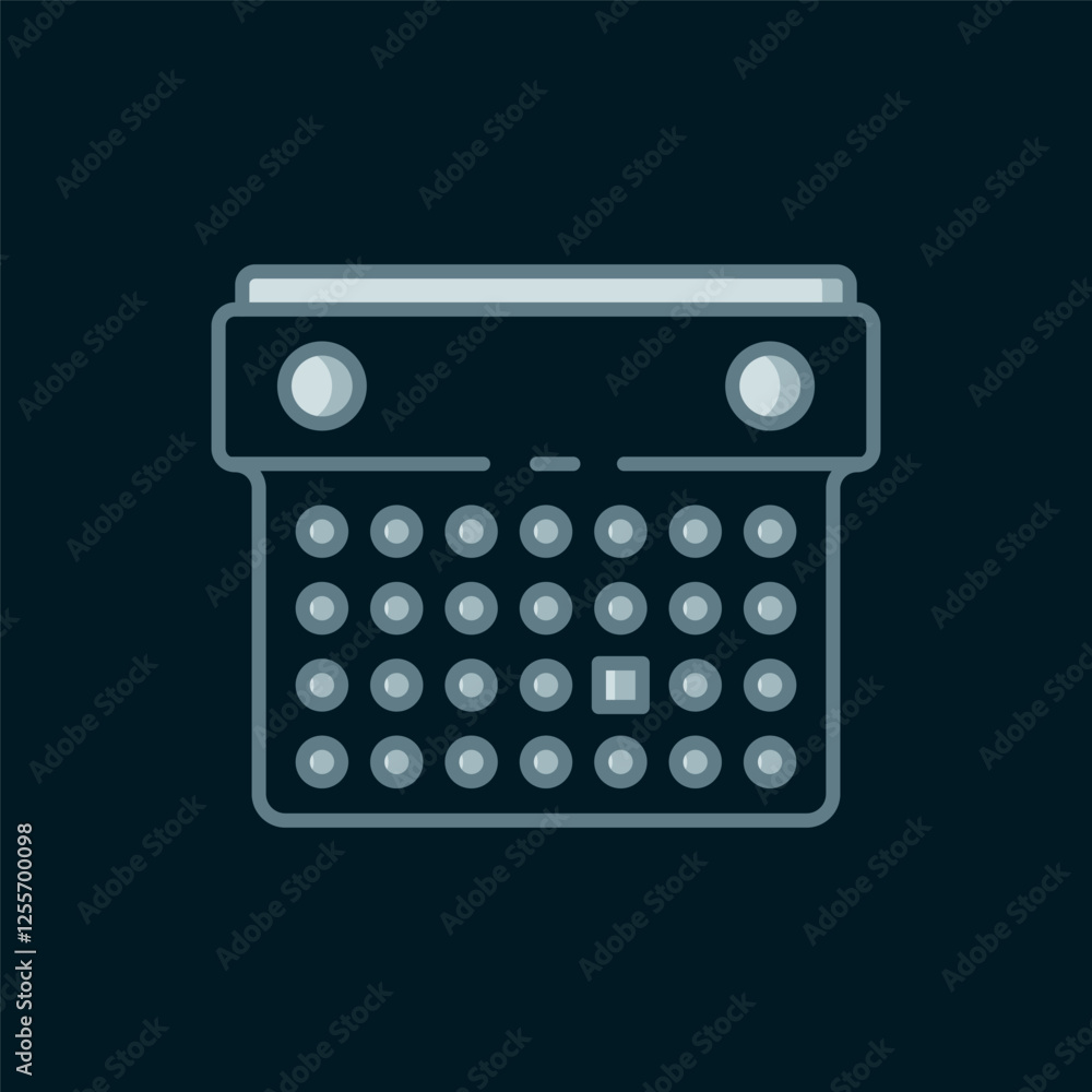 Poster line calendar icon isolated on black background. event reminder symbol. flat filled outline style wi