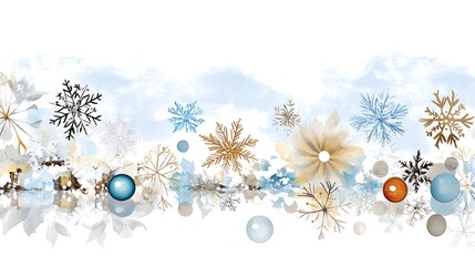 Fototapeta premium Winter wonderland snowflakes