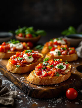Delicious Bruschetta made with Fresh Tomatoes and Fragrant Basil for every occasion