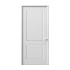 Naklejka premium closed white door isolated on transparent background 