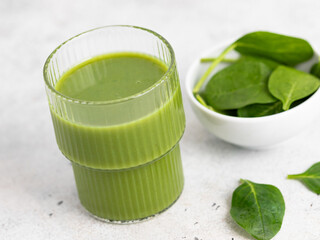 Green detox smoothie, cocktail, diet