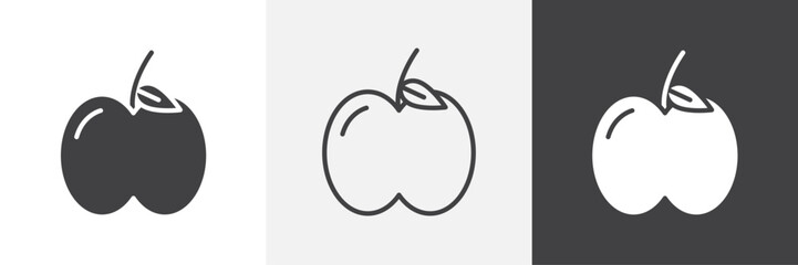 Apple vector icons collection graphic designs for ui designs
