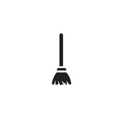 Broom icon silhouette vector image