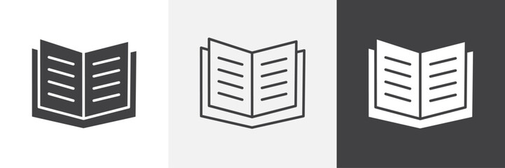 Book vector icons collection graphic designs for ui designs