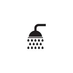 shower douche with water drops symbol icon