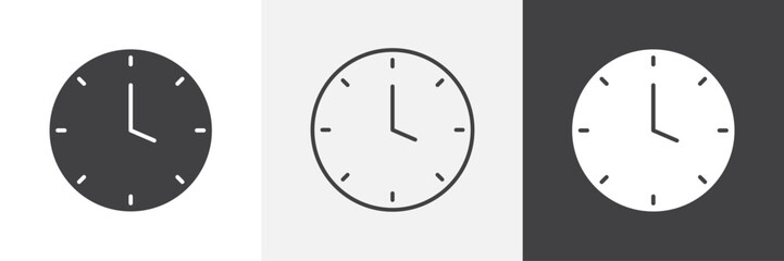Clock vector icons collection graphic designs for ui designs