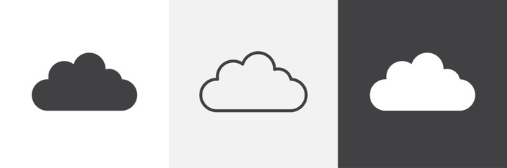 Cloud vector icons collection graphic designs for ui designs