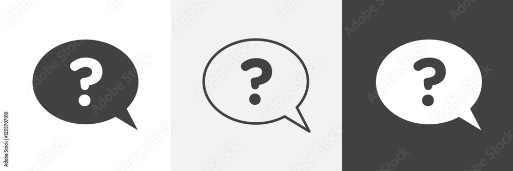 Poster comment question vector icons collection graphic designs for ui designs