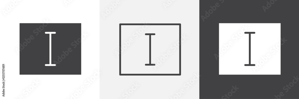 Poster cursor text vector icons collection graphic designs for ui designs