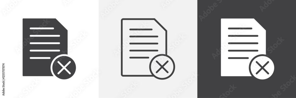Aufkleber delete document vector icons collection graphic designs for ui designs
