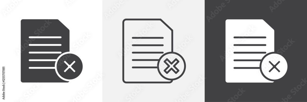 Poster delete document vector icons collection graphic designs for ui designs