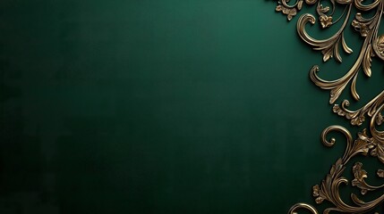Golden Accents on Emerald Green
