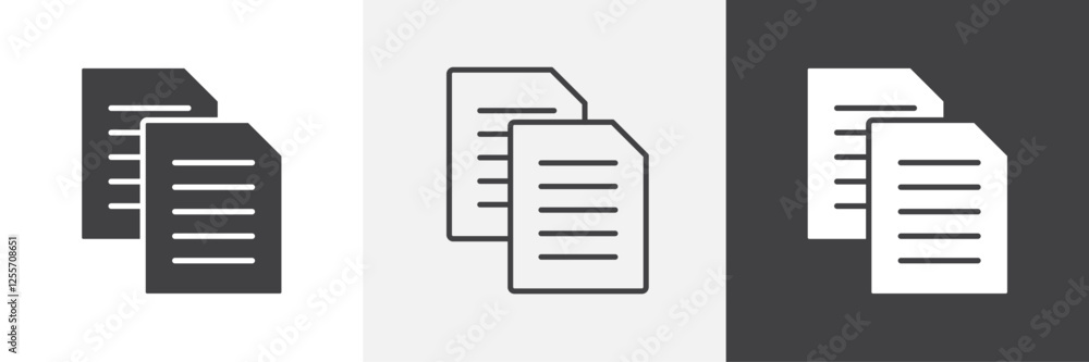 Poster duplicate vector icons collection graphic designs for ui designs