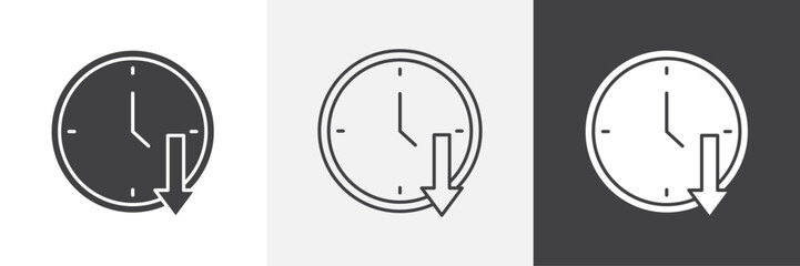 Down time vector icons collection graphic designs for ui designs