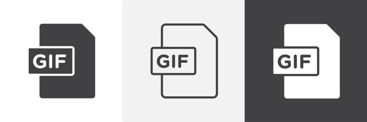 Gif vector icons collection graphic designs for ui designs