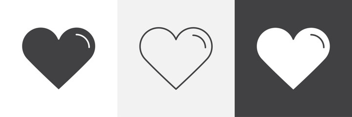 Heart vector icons collection graphic designs for ui designs